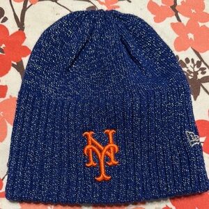 New Era MLB Ladies Blue Mets Beanie